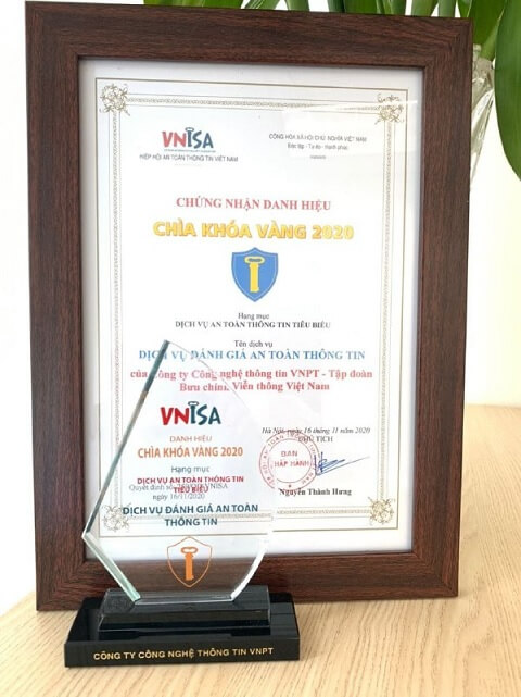 VNPT nhận giải thưởng dịch vụ an toàn thông tin tiêu biểu tại Chìa khóa vàng 2020