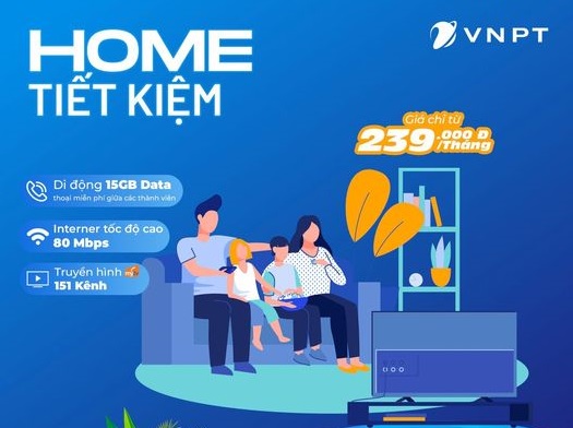 Gói internet truyền hình tích hợp data gói Home Tiết Kiệm VNPT