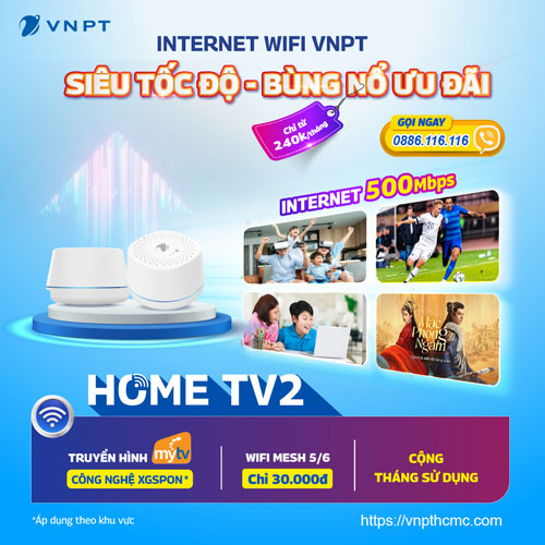 Đăng ký internet truyền hình VNPT gói Home TV2