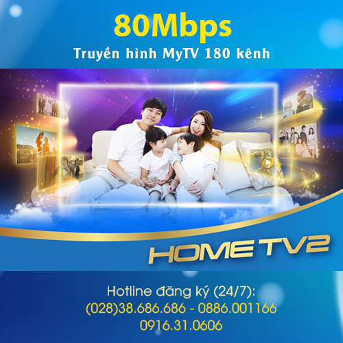 Gói Internet truyền hình Home TV2 80Mbps