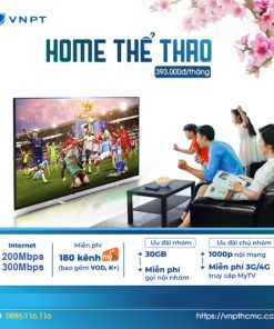 Gói Internet truyền hình di động Home Thể Thao K+ 200mbps-300Mbps