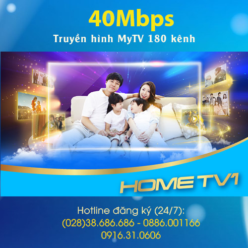 Gói internet truyền hình Home TV 1 40Mbps