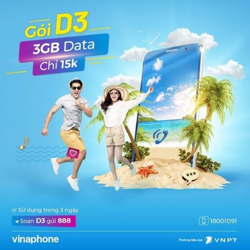 Gói cước 4G D3 3GB/3 ngày Vinaphone