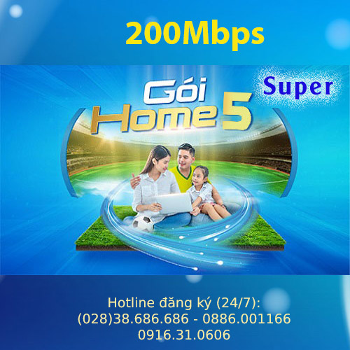 Gói Internet VNT Home 5 Super 200Mbps