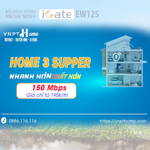 Gói internet VNPT giá rẻ tốc độ cao Home 3 Super 150Mbps