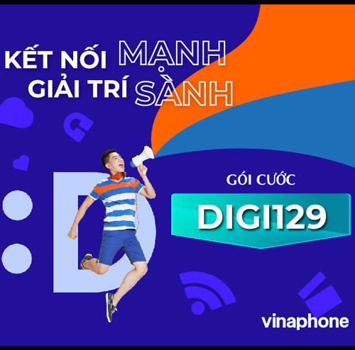 Gói 4G Vinaphone tích hợp truyền hình MyTV + Thoại Digi129