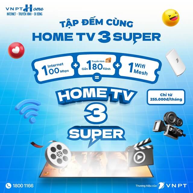 Gói cước Home TV3 Super của VNPT