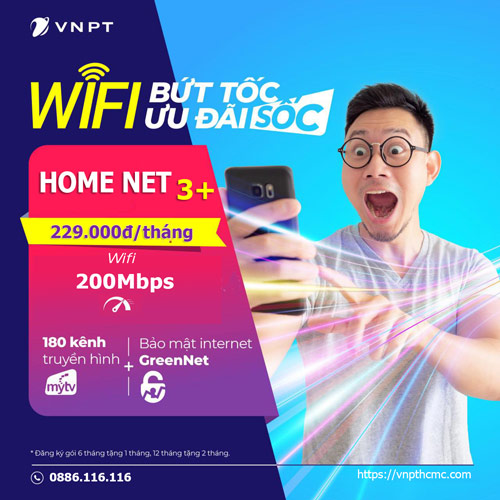 Home Net 3+ gói internet 200Mb + truyền hình MyTV giá siêu ưu đãi