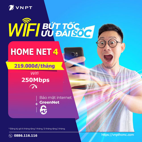 Home Net 4 gói internet VNPT giá rẻ tốc độ cao