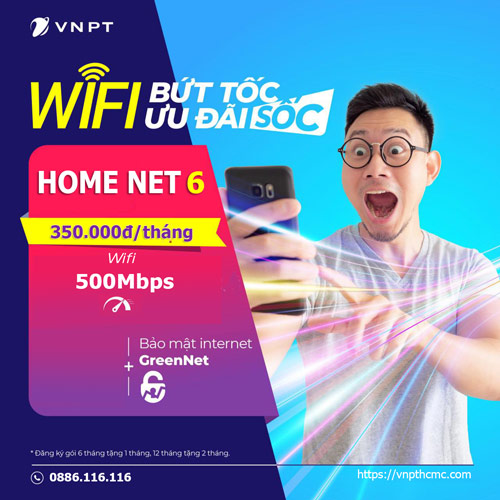 Home Net 6 gói internet VNPT giá rẻ tốc độ cao