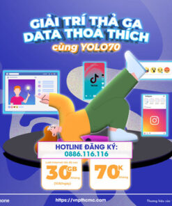 YOLO70 Gói Data 4G VinaPhone 1GB/ngày
