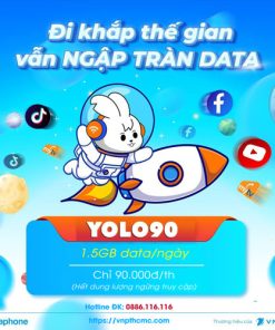 YOLO90 Gói Data 4G VinaPhone 1.5GB/ngày