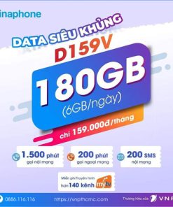 Gói D159V VinaPhone 6GB/ngày + Thoại 1700 phút + 200SMS + MyTV OTT