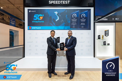 Vinaphone xác lập vị thế mạng 5g tốt nhất Đông Nam Á tại MWC 2026