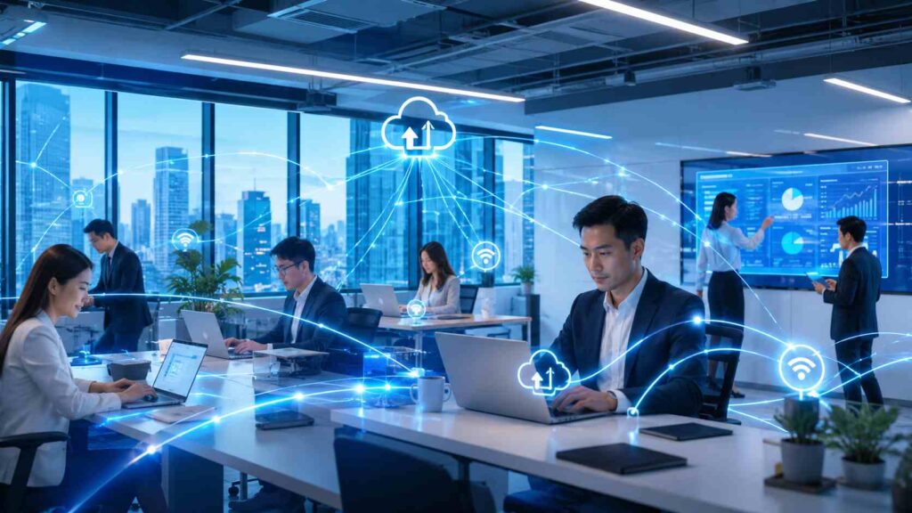 Giải pháp Internet cáp quang tốc độ cao giúp doanh nghiệp duy trì kết nối ổn định, nâng cao hiệu suất làm việc và hỗ trợ chuyển đổi số.