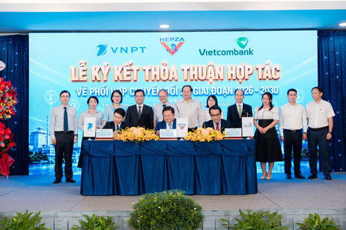 Hợp tác chiến lược giữa HEPZA, VNPT TP.HCM và Vietcombank Chi nhánh Tân Bình mở ra nền tảng hình thành hệ sinh thái Hạ tầng số – Nền tảng số – Tài chính số