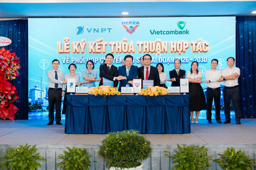 Hợp tác chiến lược giữa HEPZA, VNPT TP.HCM và Vietcombank Chi nhánh Tân Bình mở ra nền tảng hình thành hệ sinh thái Hạ tầng số – Nền tảng số – Tài chính số